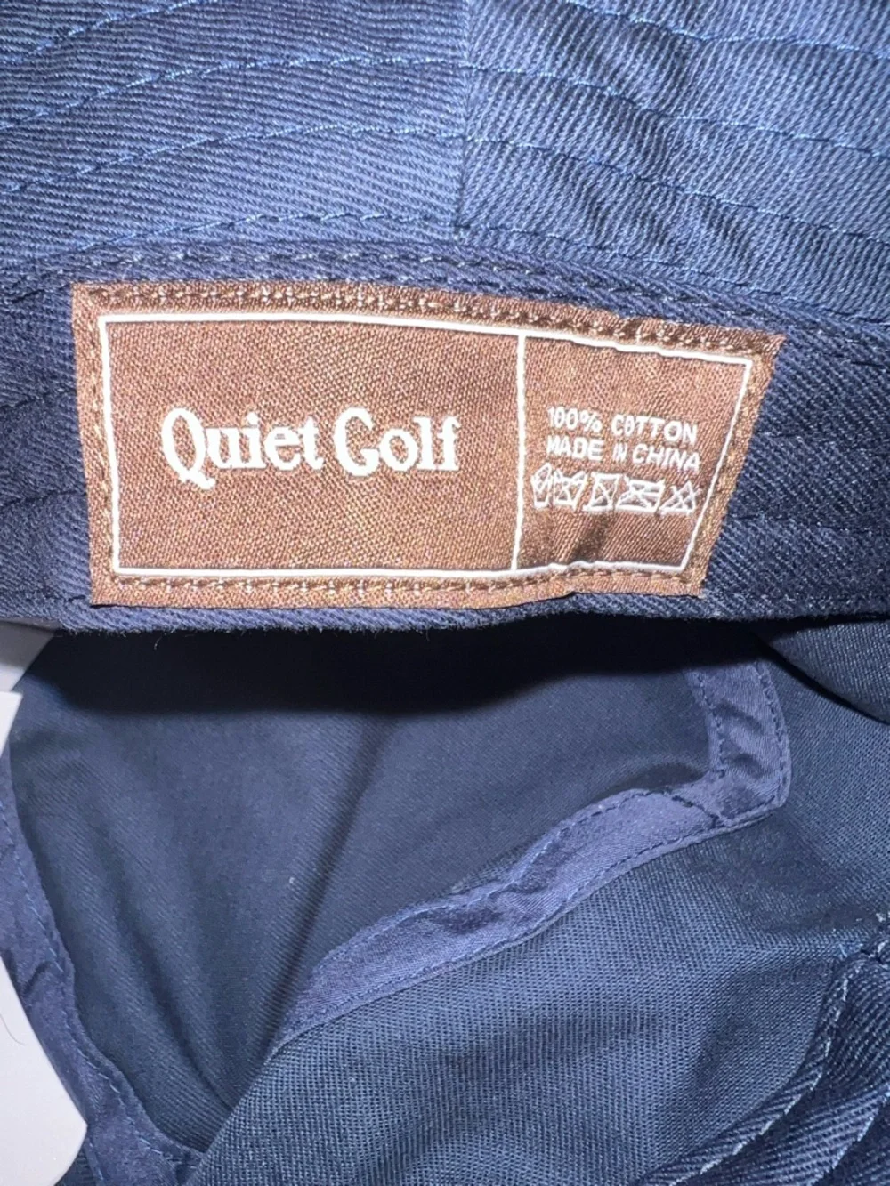 Quiet Golf Bucket Hat Navy Logo Cotton NWOT One Size Streetwear